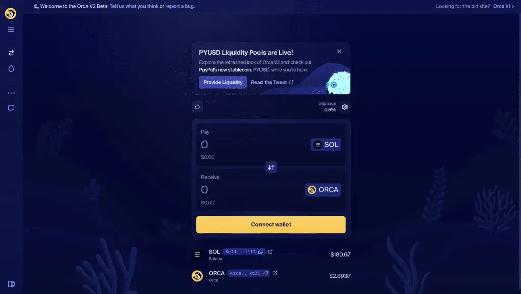 Orca Solana decentralized exchange