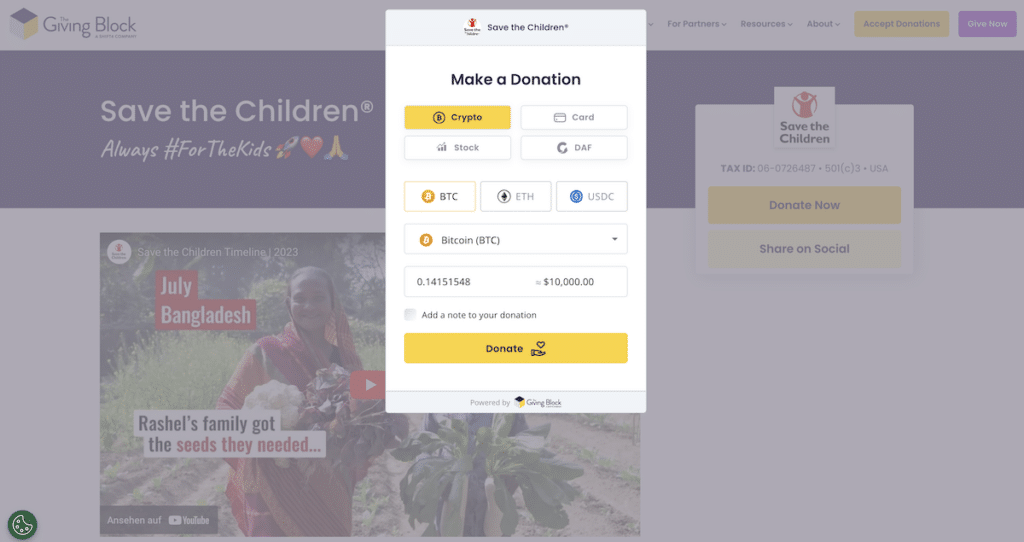 Crypto Tax Deductions with TheGivingBlock