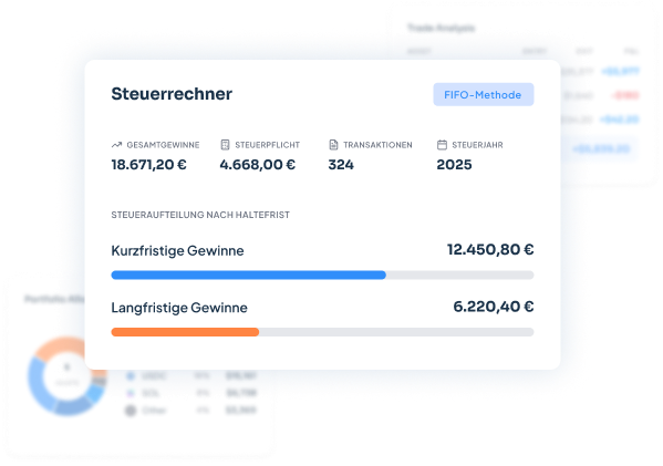 CoinTracking Krypto-Steuerreport Dashboard