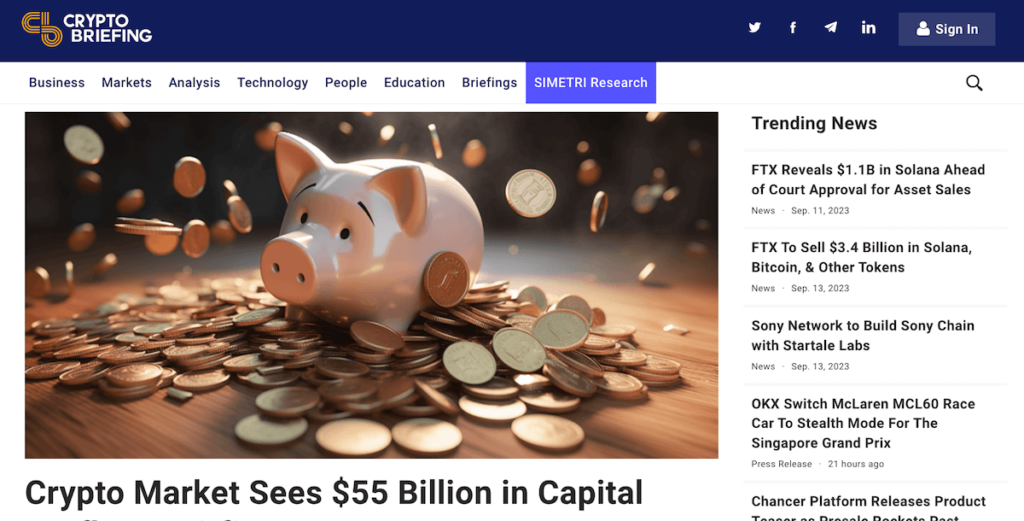 Crypto Briefing - Crypto News Outlets